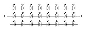 Схема соединения светодиодов GL-05-24-350
